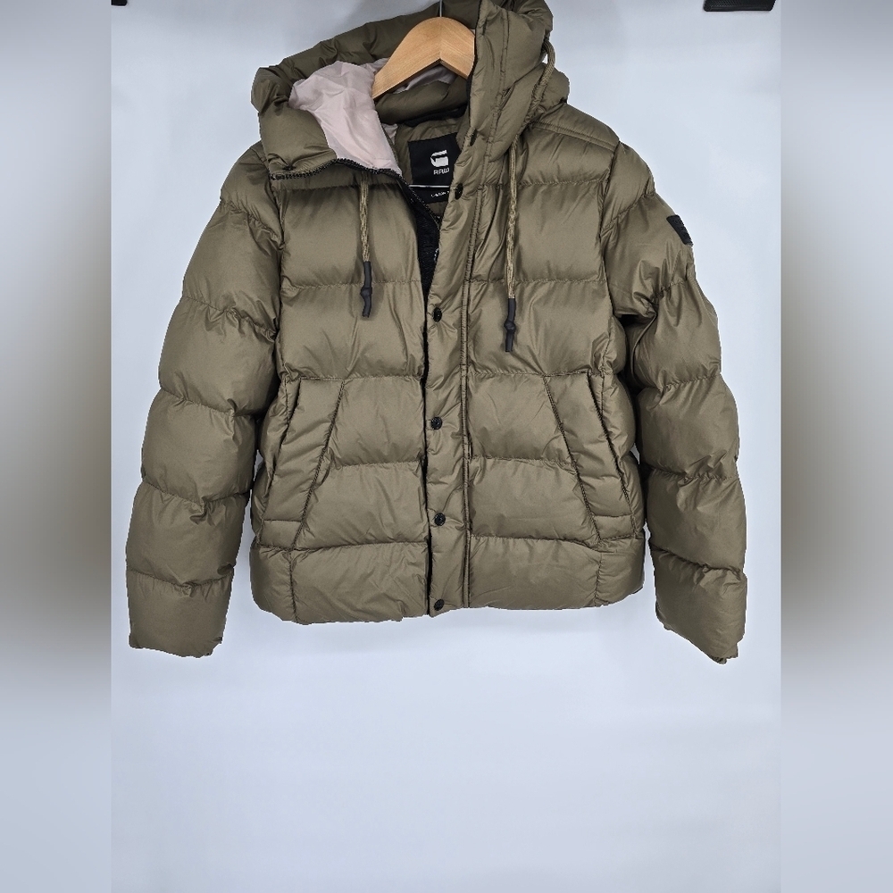 NWT! G-Star Raw, Whistler Short Puffer, Antic Green, Size Small, MSRP $290